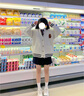 乖甜星小熊毛衣開衫女短外套女2025秋冬新款女裝衣服寬松溫柔秋冬季針織 米白色 外套 均碼 曬單實(shí)拍圖