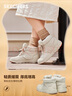 斯凱奇（Skechers）女鞋面包鞋保暖短筒舒適柔軟短靴加絨厚底雪地棉鞋144194 自然色/NAT 37 曬單實(shí)拍圖
