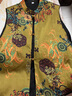 米詩(shī)德真絲香云紗馬甲女雙面穿新中式兩穿刺繡春秋復(fù)古桑蠶絲國(guó)風(fēng)背心 黃色 XXXL 均碼 曬單實(shí)拍圖