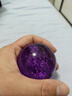 玻璃球大號玻璃球大號水晶球藝術(shù)彩色玻璃球珠實(shí)心轉運風(fēng)水珠彈珠 50mm 氣泡球(紫色) 曬單實(shí)拍圖