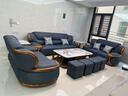 譽(yù)派烏金木真皮沙發(fā)頭層牛皮轉角大小戶(hù)型客廳現代新中式實(shí)木國家補貼 1+2+4組合 (烏金木真皮沙發(fā)) 曬單實(shí)拍圖