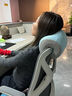 知夢(mèng)人辦公室椅子頭枕加裝護頸工位久坐神器腰靠睡覺(jué)座椅護腰靠背墊腰托 （肩頸放松-午睡呵護）藍灰拼色 曬單實(shí)拍圖