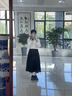 特洛曼春夏黑色a字半身裙女職業(yè)中長(cháng)裙過(guò)膝免燙傘裙正裝面試西裝裙子 曬單實(shí)拍圖