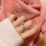 DRAGBOLL鉆戒一克拉人工培育鉆石訂婚求婚真鉆紀念日戒指送女友生日禮物 D色 VS1-1克拉 Pt950鉑金鉆戒（指圈號詢(xún)客服） 曬單實(shí)拍圖