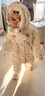 G.DUCKKIDS小黃鴨1歲2嬰幼兒小童洋氣加厚羽絨服女寶寶冬季防寒保暖分體套裝 米白色(零下10-20度左右) 90 cm 曬單實(shí)拍圖