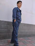 AETEL純棉牛仔夏長(cháng)短袖工作服套裝男防撕裂電焊電工汽修工廠(chǎng)車(chē)間勞保服 曬單實(shí)拍圖