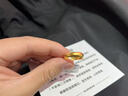 曼舒愛足金999古法黃金情侶對戒實心素圈戒指男女款傳結(jié)婚禮物送老公 金重約2.80克(活口可調(diào)節(jié)) 曬單實拍圖