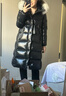 高梵黑金鵝絨服女王4.0八格毛領(lǐng)羽絨服女士冬季長(cháng)款外套 高定女王黑 M 曬單實(shí)拍圖