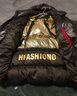 雪中飛黑曜石鵝絨羽絨服男短款連帽90%絨亮面秋冬新款休閑保暖情侶外套 黑色 170/88A 曬單實(shí)拍圖