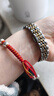 羅泰老銀匠999足銀貔貅紅繩手鏈男女款情侶手鏈五帝錢(qián)銅錢(qián)兔年本命年紅手繩 紅繩款（適合15-17cm手腕） 曬單實(shí)拍圖
