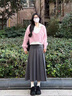 派吉鯊2025秋冬新套裝學院風兩件套針織衫polo領上衣毛衣慵懶風 藍色+背心 S 建議70-95斤 曬單實拍圖