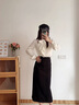 玖姿·安娜蔻法式優(yōu)雅氣質(zhì)設(shè)計(jì)感變化蝴蝶結(jié)雪紡襯衫女2025春季新款 米白 L 曬單實(shí)拍圖