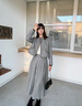 香影開(kāi)春穿搭灰色小香風(fēng)外套套裝女2026春季新款高級感裙子兩件套 灰色 S 曬單實(shí)拍圖