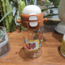 btif瞇瞇熊兒童水杯便攜嬰兒塑料吸管杯寶寶學(xué)飲杯小學(xué)生上學(xué)專(zhuān)用水壺 PPSU雙飲杯-咖色510ml 曬單實(shí)拍圖