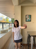 Teenie Weenie小熊T恤女2025年春夏新款基礎(chǔ)V領(lǐng)寬松短袖T恤上衣女 象牙白 S 160 曬單實(shí)拍圖