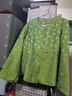 金三塔100%桑蠶絲填充新中式絲綿棉襖女秋冬新品保暖上裝 碧波翠鯉 2XL 曬單實(shí)拍圖