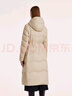 歌莉婭 冬季新品  抽繩調節長(cháng)款羽絨服鵝絨服  1BCC8D890 43W米駝 L 曬單實(shí)拍圖