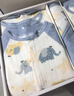 酷童拉米嬰兒衣服新生兒禮盒秋冬初生滿月寶寶純棉套裝剛出生送禮用品高檔 藍色小象四季款22件套【禮盒裝】 59cm 0-3個月寶寶丨贈手提袋 曬單實拍圖