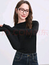 百圖betu女裝冬季新款毛衣100%羊毛修身保暖百搭毛衣女2411D08 黑色 L 曬單實(shí)拍圖