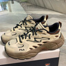 斐樂(lè )（FILA）官方男鞋老爹鞋運動(dòng)鞋新款蕨草鞋休閑鞋 樺樹(shù)銀/牛角面包棕-SC 43 曬單實(shí)拍圖
