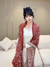 香粉黛2024秋冬新款保暖桑蠶絲100%真絲拉絨披肩高端送禮女士圍巾圍脖 真絲拉絨長巾--《巴比倫印記》 曬單實拍圖