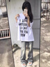 風(fēng)采兔 100%純棉重磅潮牌短袖T恤男女2025新款韓版寬松情侶半袖潮牌上衣 白色 M 曬單實(shí)拍圖