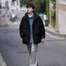 真維斯（Jeanswest）王一博代言棉服男冬季新款本命年紅色棉衣男士羽面包絨服 黑色 2XL (建議160-180斤) 曬單實拍圖
