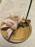 東方泥土陶瓷玉蘭花高端藝術(shù)香插香座線香底座香爐香盤托香器禪意家用室內(nèi) 玉蘭花香插.粉色【含竹底座】 曬單實(shí)拍圖