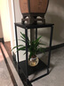 安定家花架子客廳落地式室內鐵藝多肉綠蘿植物擺放架簡(jiǎn)易裝飾花盆托架 黑架+黑板_寬30高60 加強筋支撐 曬單實(shí)拍圖