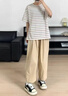 美式復古撞色條紋短袖t恤女2025新款夏季寬松設計感半袖圓領(lǐng)上衣 條紋 M 曬單實(shí)拍圖