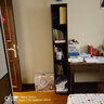 家逸實木窄書架書柜夾縫柜落地置物架角落儲物柜立式書架格子柜 胡桃色 曬單實拍圖