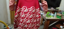 哥弟真的好（GIRDEAR）女裝字母撞色休閑寬松百搭純羊毛針織衫女A301470 紅 M (3碼) 曬單實拍圖