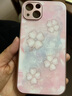 菲鳥歸林四葉草蘋果15手機(jī)殼新款iPhone15prmax簡約15Plus玻璃殼14Pro潮款 玻璃-粉色-JH325鎏金四葉草粉底 iPhone 13 曬單實拍圖
