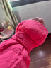 百家好/百家好面包服鴨絨外套冬季新款寬松韓版高級感短款羽絨服女 玫紅色 M 曬單實(shí)拍圖