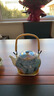 千代源日本進(jìn)口有田燒陶瓷茶具套裝日式提梁壺家用下午茶茶壺茶杯帶濾網(wǎng) 清花 6件 曬單實(shí)拍圖