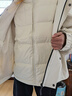 鴨鴨（YAYA）王一博同款90鵝絨羽絨服女冰殼系列三合一城市輕戶外冬季保暖外套 米白色 175/92A(L) 曬單實(shí)拍圖