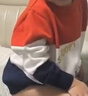 史努比（SNOOPY）童裝男童毛衣兒童圓領(lǐng)毛衫針織毛線衣服春季休閑打底衫 紅色 曬單實拍圖