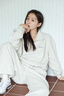派吉鯊半拉鏈翻領(lǐng)針織衫女2025秋冬白色毛衣感套頭上衣厚 白色 S 80-90 曬單實(shí)拍圖