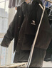 駱駝（CAMEL）三防戶外面包羽絨服男女款中厚連帽外套 J34CR0L3672 幻影黑 XXXL 曬單實拍圖