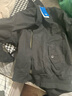 真維斯（Jeanswest）美式復古工裝夾克男春秋季痞帥立領(lǐng)休閑上衣服男士潮牌飛行員外套 黑色 XL 適合 135斤-150斤 曬單實(shí)拍圖