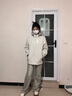 杜小閑 沖鋒外套男春秋季新款登山衣服戶外潮牌三合一美式加絨加厚夾克 JK81 米白色 XL [建議115-130斤] 曬單實拍圖
