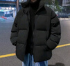 栢斐荻（BYPHYTEE）2024新款冬季棉服棉衣男生加厚保暖面包服運動(dòng)休閑潮牌帥氣外套 黑色 3XL 曬單實(shí)拍圖