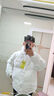 OEMG美式立領(lǐng)PU皮棉服男女秋冬季外套加厚棉衣襖潮牌痞帥vibe高街冬裝 白色 XL [建議125-140斤] 曬單實(shí)拍圖