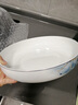 品聚德（PURJADE）家用大深盤子骨瓷窩盤水墨風(fēng)輕奢盤子金邊深盤子菜盤中式餐具圓盤 藍(lán)顏知己窩盤 7英寸 曬單實(shí)拍圖