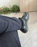 Skechers男鞋綁帶戶外休閑鞋 復(fù)古拼接運動鞋51943 BBK全黑色 44 曬單實拍圖