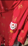 迪士尼龍寶寶嬰兒衣服新生春秋款喜慶紅百日宴初生兒連體衣滿月寶寶服裝 紅神龍帶福含帽+襪 66cm 曬單實(shí)拍圖