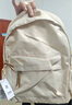 第九城 雙肩包中學(xué)生書(shū)包女生簡(jiǎn)約情侶款背包休閑初中高中生大學(xué)生書(shū)包 卡其色 曬單實(shí)拍圖