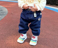 嘟嘟家【可水洗】男童加厚牛仔褲冬裝女童加絨休閑長(cháng)褲兒童冬季百搭褲子 深藍色 90 曬單實(shí)拍圖