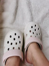 樸西增高洞洞鞋女款夏季涼鞋厚底增高女鞋防滑拖鞋軟底女士沙灘涼鞋 白+粉 36-37 【偏大一碼】 曬單實(shí)拍圖