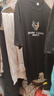 啄木鳥(niǎo)【3件】純棉短袖t恤男士裝2024新款印花半袖體恤寬松青年上衣服 鹿頭黑+Rea黑+彩色長(cháng)條字母黑 3XL 曬單實(shí)拍圖